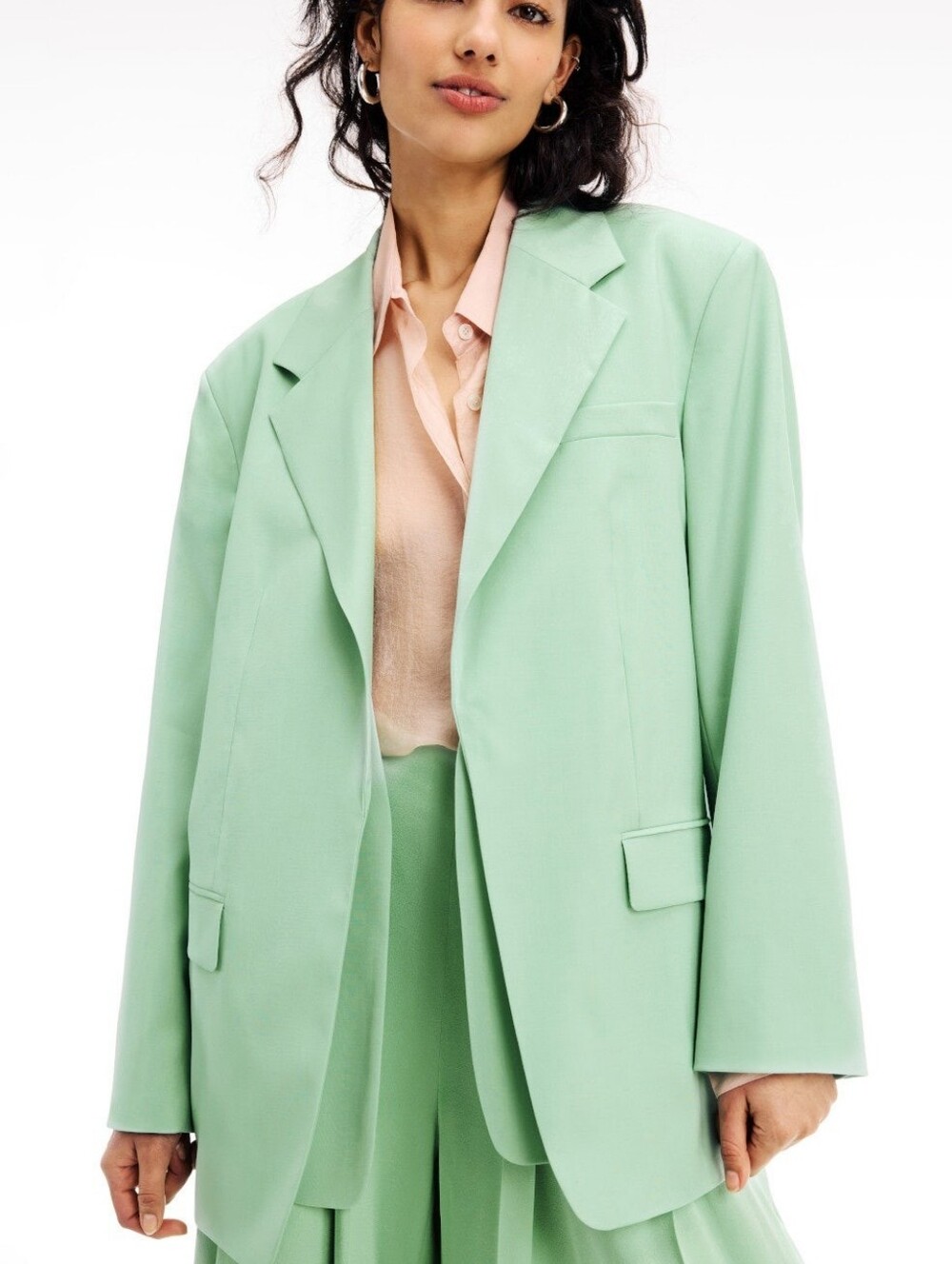 BOSS Jaleda Oversized Blazer Wool Long Sleeves Size 2